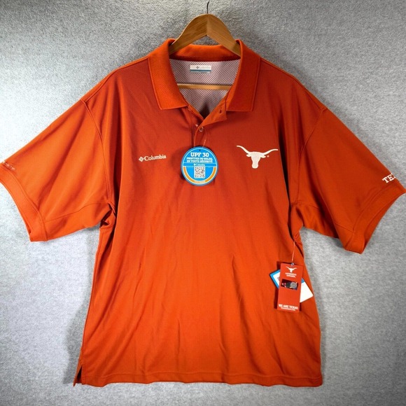 Columbia Other - Columbia PFG Texas Longhorns Perfect Cast Polo Shirt Men Large Orange Mesh Lined